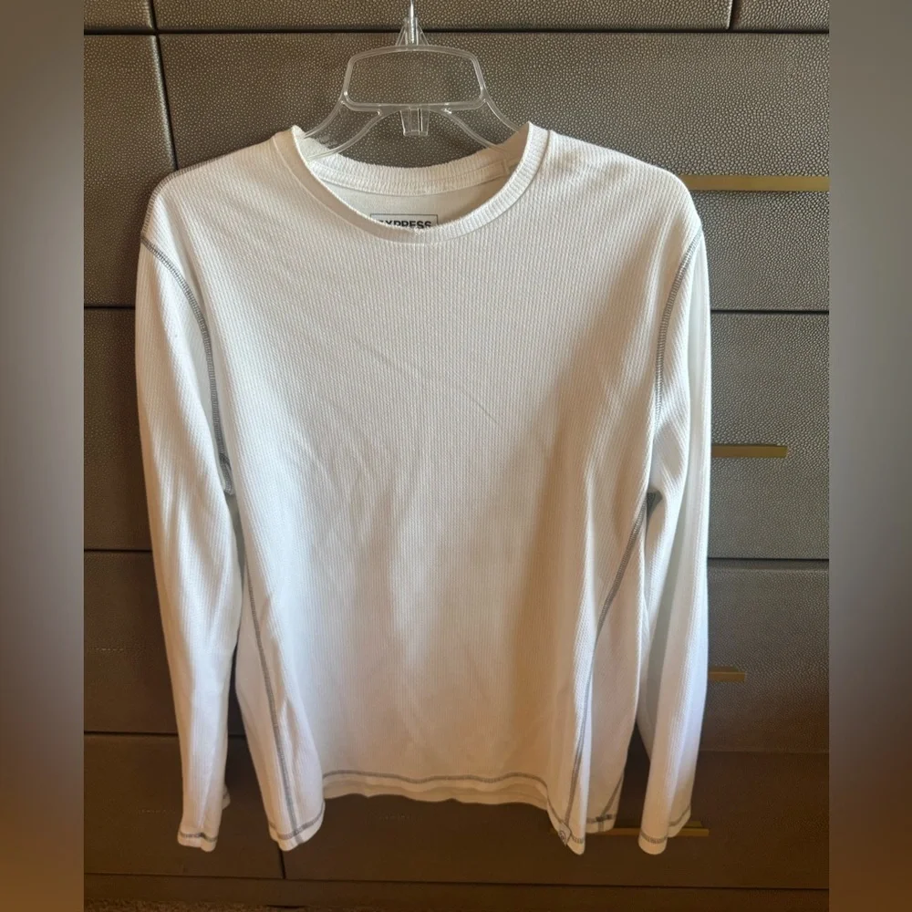 Express White Crewneck Sweater
